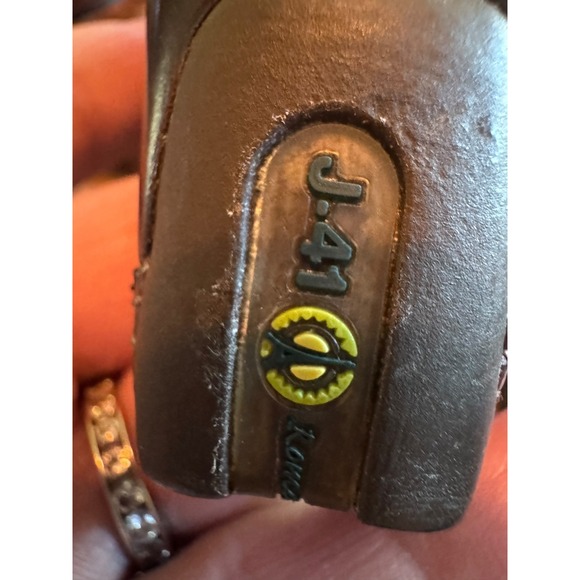 J 41 by KANEKA Brown Suede Mary Jane Heels Womens 8.5M Comfortable Design - Picture 4 of 12